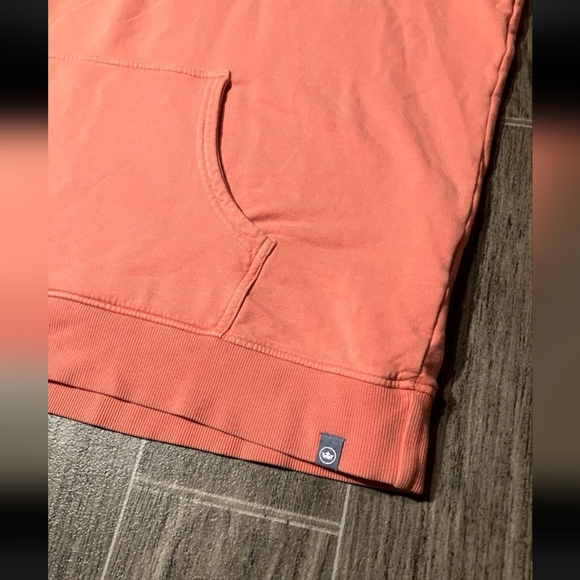 Peter Millar Mens Large Lava Wash Orange Pullover Hoodie Golf Sweatshirt - Picture 2 of 5
